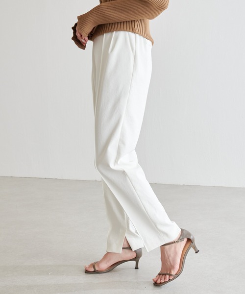 COLLAGE GALLARDAGALANTE(コラージュガリャルダガランテ)の「美シルエット/フルダルテーパードパンツ/手洗い可(スラックス・レディース・ブラック/ホワイト・0/1)」の9枚目の写真