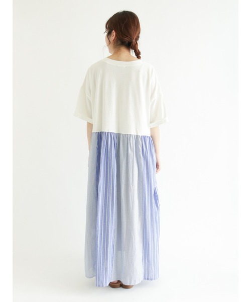 Samansa Mos2(サマンサ モスモス)の「ドッキングワンピース(ワンピース・レディース・ブラック/ベージュ/オフホワイト/モカ・フリ-)」の15枚目の写真