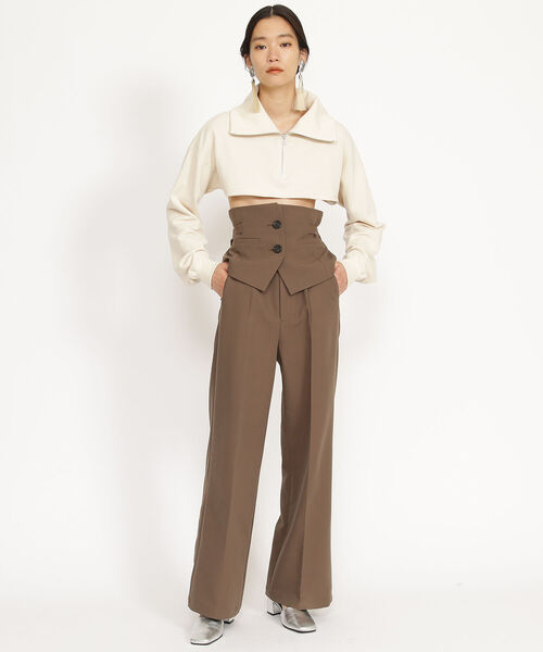 Ray BEAMS（レイビームス）の「Ray BEAMS / カマーベルト セット パンツ（その他パンツ・レディース・ライトブルー/ダークブラウン・1/0）」の6枚目の写真