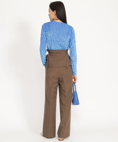 Ray BEAMS（レイビームス）の「Ray BEAMS / カマーベルト セット パンツ（その他パンツ・レディース・ライトブルー/ダークブラウン・1/0）」の8枚目の写真