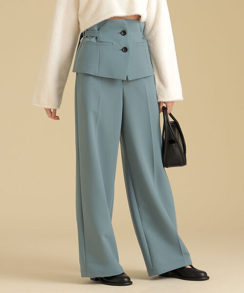 Ray BEAMS（レイビームス）の「Ray BEAMS / カマーベルト セット パンツ（その他パンツ・レディース・ライトブルー/ダークブラウン・1/0）」の12枚目の写真