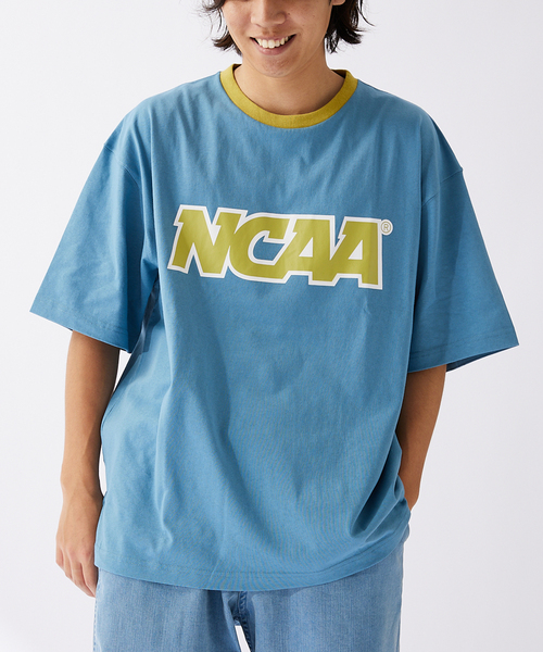 NCAA(エヌシーエーエー)の「【NCAA×JOURNAL STANDARD】別注 プリントロゴTシャツ(Tシャツ/カットソー・メンズ・ホワイト/ネイビー/グレー/ライトイエロー/コバルトブルー・MEDIUM/LARGE)」の4枚目の写真