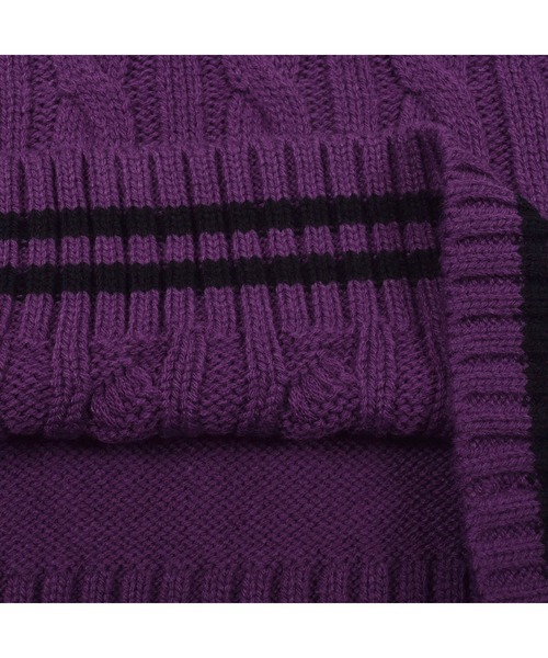 ZIDDY（ジディ）の「ZIDDY/【ニコ☆プチ掲載】ケーブル編みラインリブベスト+ボリュームロゴスリーブTシャツセット(130~160cm)（ベスト・キッズ・ベージュ/パープル・150/160/130/140）」の22枚目の写真