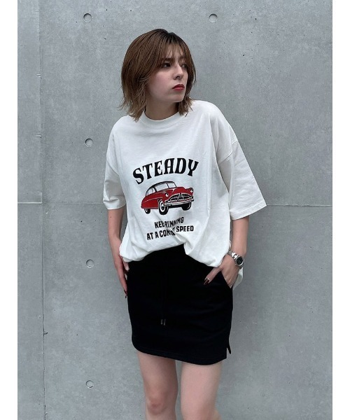 ENVYM（アンビー）の「ピグメントＢｉｇＴｅｅ（Tシャツ/カットソー・レディース・ホワイト/ブラック/ベージュ・FREE）」の7枚目の写真