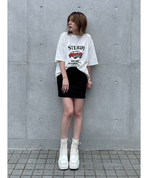 ENVYM（アンビー）の「ピグメントＢｉｇＴｅｅ（Tシャツ/カットソー・レディース・ホワイト/ブラック/ベージュ・FREE）」の21枚目の写真
