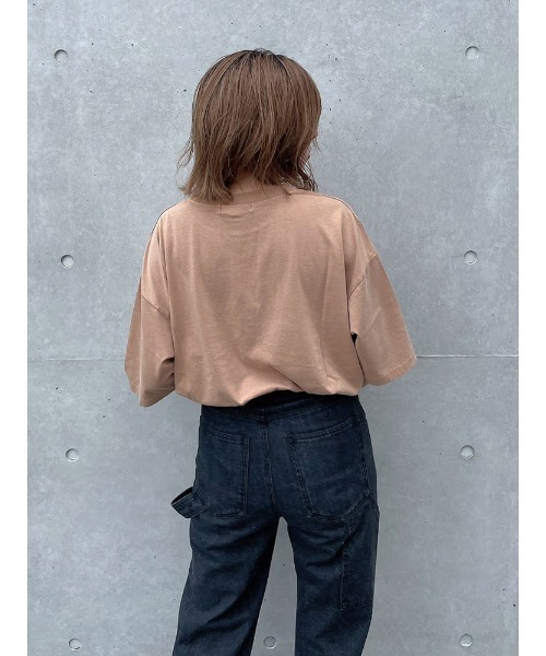 ENVYM（アンビー）の「ピグメントＢｉｇＴｅｅ（Tシャツ/カットソー・レディース・ホワイト/ブラック/ベージュ・FREE）」の8枚目の写真