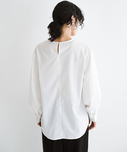 haco!（ハコ）の「脱！地味すぎコーデ！これさえあればいくつになっても華やげる　かわいすぎずにかわいいボリューム袖ブラウス by que made me（シャツ/ブラウス・レディース・ホワイト/グリーン・SMALL/MEDIUM/LARGE/X-LARGE）」の5枚目の写真