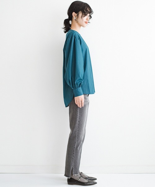 haco!（ハコ）の「脱！地味すぎコーデ！これさえあればいくつになっても華やげる　かわいすぎずにかわいいボリューム袖ブラウス by que made me（シャツ/ブラウス・レディース・ホワイト/グリーン・SMALL/MEDIUM/LARGE/X-LARGE）」の20枚目の写真