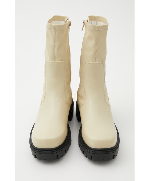 SLY（スライ）の「ROUND TOE CHUNKY FIT BOOTS ラウンドトゥ チャンキー フィットブーツ 厚底 ボリュームソール（ブーツ・レディース・ブラック/ベージュ・MEDIUM/LARGE/SMALL）」の13枚目の写真