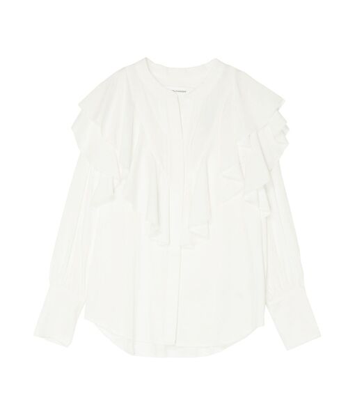 LAGUNAMOON（ラグナムーン）の「フリルピンタックデザインブラウス（シャツ/ブラウス・レディース・ホワイト/ブラック/ピンク・FREE）」の2枚目の写真