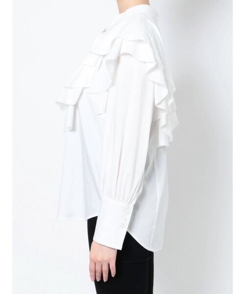 LAGUNAMOON（ラグナムーン）の「フリルピンタックデザインブラウス（シャツ/ブラウス・レディース・ホワイト/ブラック/ピンク・FREE）」の7枚目の写真