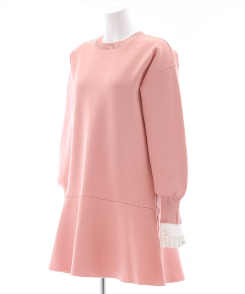 clear（クリア）の「ボトムフレアミニニットワンピース（ワンピース・レディース・ブラック/ピンク/アイボリー・F）」の4枚目の写真