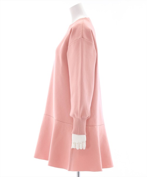 clear（クリア）の「ボトムフレアミニニットワンピース（ワンピース・レディース・ブラック/ピンク/アイボリー・F）」の5枚目の写真