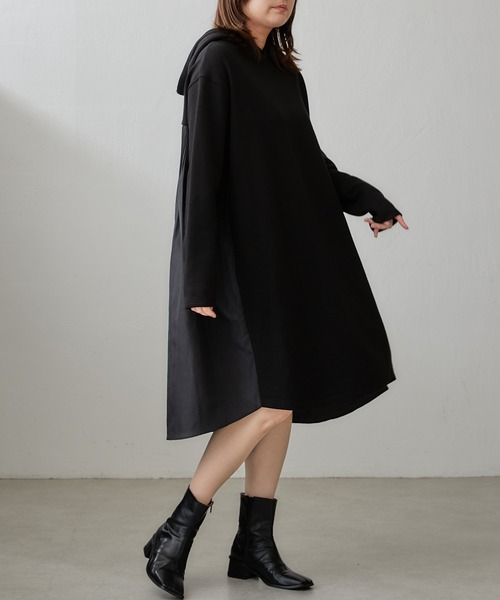 Lui's（ルイス）の「バックプリーツフーディープルオーバー（Tシャツ/カットソー・レディース・ブラック/グレー・FREE）」の12枚目の写真