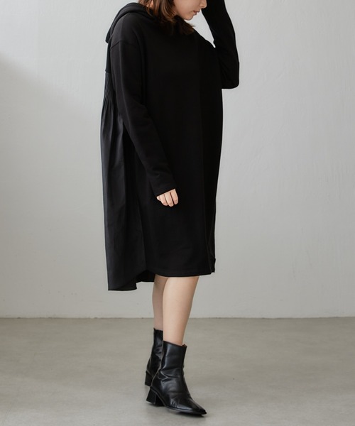 Lui's（ルイス）の「バックプリーツフーディープルオーバー（Tシャツ/カットソー・レディース・ブラック/グレー・FREE）」の15枚目の写真