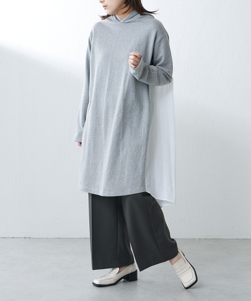 Lui's（ルイス）の「バックプリーツフーディープルオーバー（Tシャツ/カットソー・レディース・ブラック/グレー・FREE）」の19枚目の写真