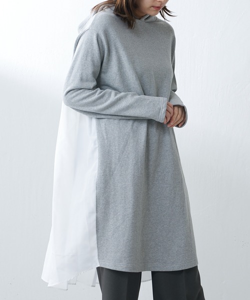 Lui's（ルイス）の「バックプリーツフーディープルオーバー（Tシャツ/カットソー・レディース・ブラック/グレー・FREE）」の20枚目の写真