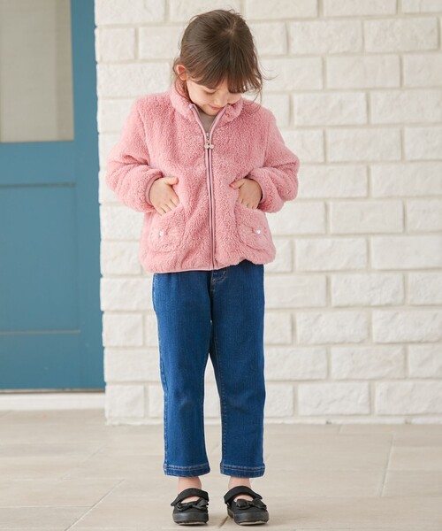 ANY（エニィ）の「ネコポケットボアブルゾン（ブルゾン・キッズ・ピンク系/ライトグリーン系/ライラック系/ライラック系1・100/110/120/130）」の8枚目の写真