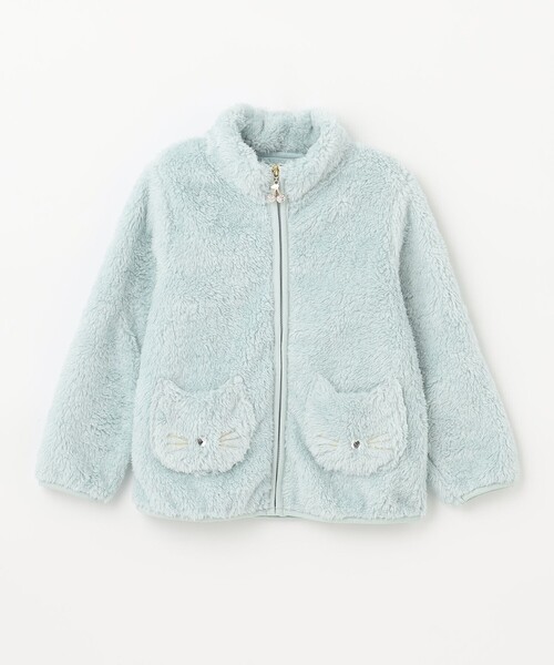 ANY（エニィ）の「ネコポケットボアブルゾン（ブルゾン・キッズ・ピンク系/ライトグリーン系/ライラック系/ライラック系1・100/110/120/130）」の17枚目の写真