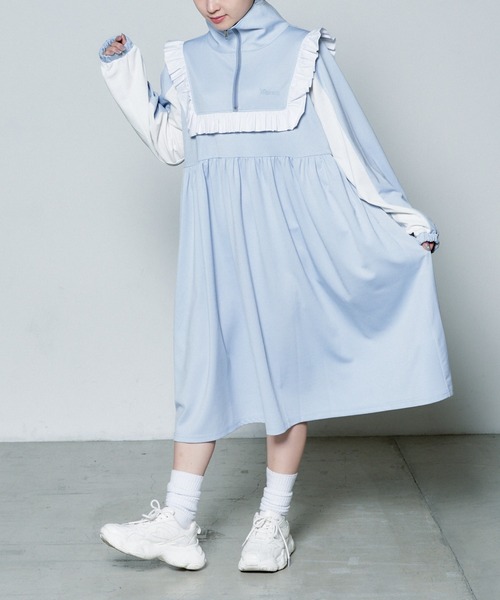 WEGO(ウィゴー)の「Whinny/カリスマニートフリルワンピ(ワンピース・レディース・サックスブルー/ブラック/ネイビー・FREE)」の20枚目の写真