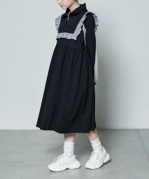 WEGO(ウィゴー)の「Whinny/カリスマニートフリルワンピ(ワンピース・レディース・サックスブルー/ブラック/ネイビー・FREE)」の7枚目の写真