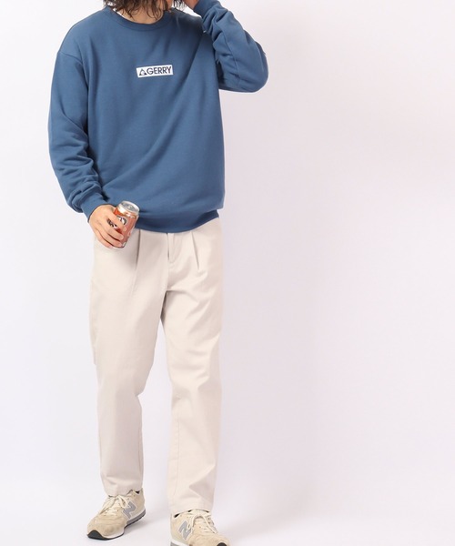 GERRY（ジェリー）の「GERRY 裏毛ロゴバック＆スリーブプリント ビッグシルエット クルーネックプルオーバー（スウェット・メンズ・ホワイト/アッシュグレー/ブラック/ブルー・LL/M/L）」の22枚目の写真
