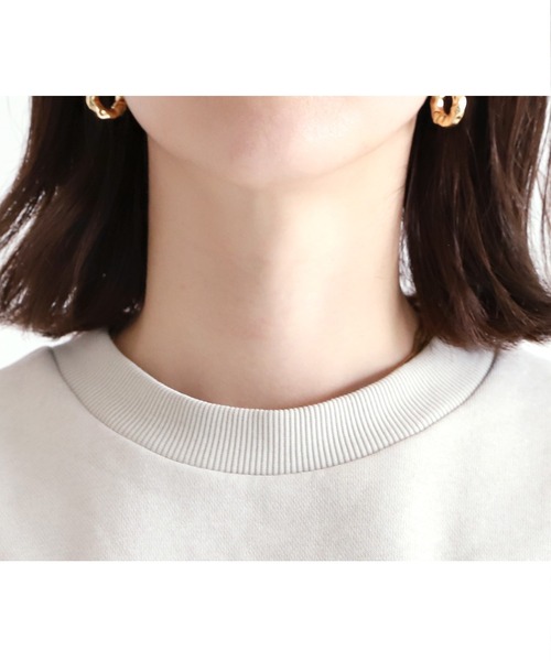 reca(レカ)の「オーバーサイズバッグプリント裏起毛スウェット(スウェット・レディース・ベージュ/パープル/チャコールグレー・FREE)」の20枚目の写真