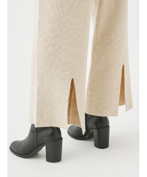 Stylevoice for xxx（スタイルヴォイスフォー）の「リブニットワイドパンツ(セットアップ対応)（その他パンツ・レディース・ライトベージュ/ブラック・FREE）」の16枚目の写真