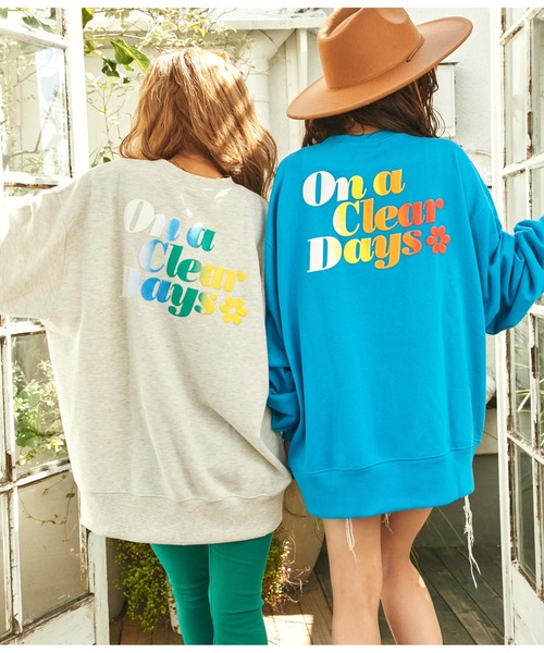 anap mimpi（アナップミンピ）の「裏毛グラデーションプリントスウェットチュニック（スウェット・レディース・エメラルド/グレー/オレンジ/ターコイズブルー・FREE）」の2枚目の写真