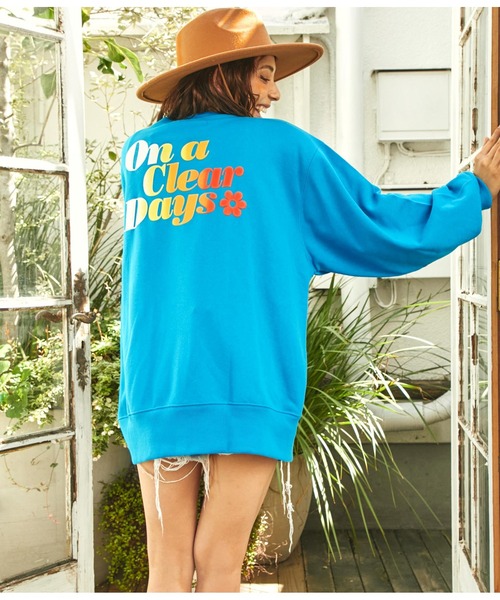 anap mimpi（アナップミンピ）の「裏毛グラデーションプリントスウェットチュニック（スウェット・レディース・エメラルド/グレー/オレンジ/ターコイズブルー・FREE）」の15枚目の写真