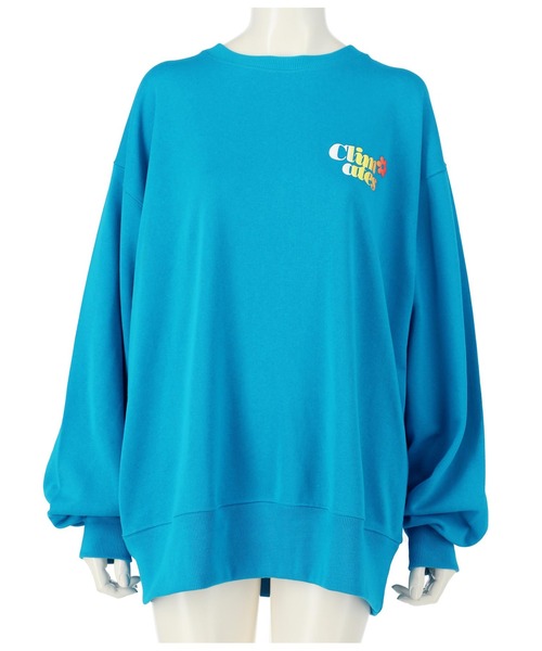 anap mimpi（アナップミンピ）の「裏毛グラデーションプリントスウェットチュニック（スウェット・レディース・エメラルド/グレー/オレンジ/ターコイズブルー・FREE）」の14枚目の写真