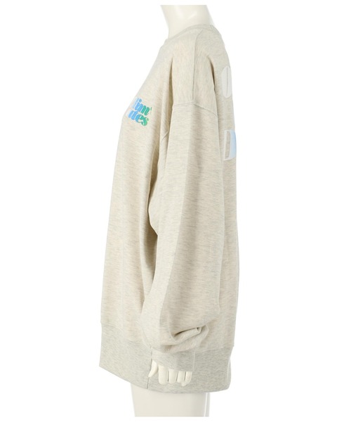 anap mimpi（アナップミンピ）の「裏毛グラデーションプリントスウェットチュニック（スウェット・レディース・エメラルド/グレー/オレンジ/ターコイズブルー・FREE）」の9枚目の写真