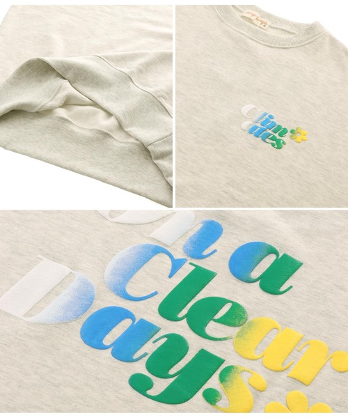 anap mimpi（アナップミンピ）の「裏毛グラデーションプリントスウェットチュニック（スウェット・レディース・エメラルド/グレー/オレンジ/ターコイズブルー・FREE）」の16枚目の写真