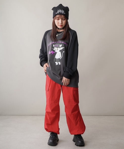 SPINNS(スピンズ)の「ロゴ刺繍 ウサギ耳ニットキャップ(ニットキャップ/ビーニー・レディース・ホワイト/ブラック/カーキ・ONESIZE)」の15枚目の写真