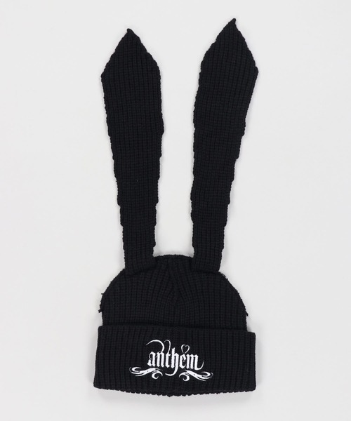 SPINNS(スピンズ)の「ロゴ刺繍 ウサギ耳ニットキャップ(ニットキャップ/ビーニー・レディース・ホワイト/ブラック/カーキ・ONESIZE)」の7枚目の写真