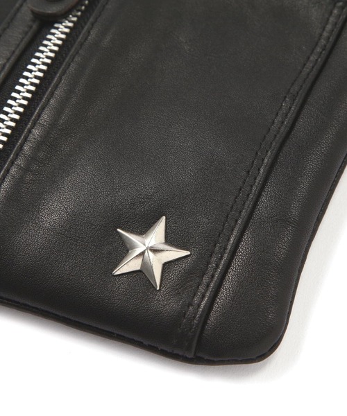 schott（ショット）の「Schott/ショット/ONE STAR SACOCHE/ワンスター サコッシュ（ショルダーバッグ・メンズ・ブラック・F）」の16枚目の写真