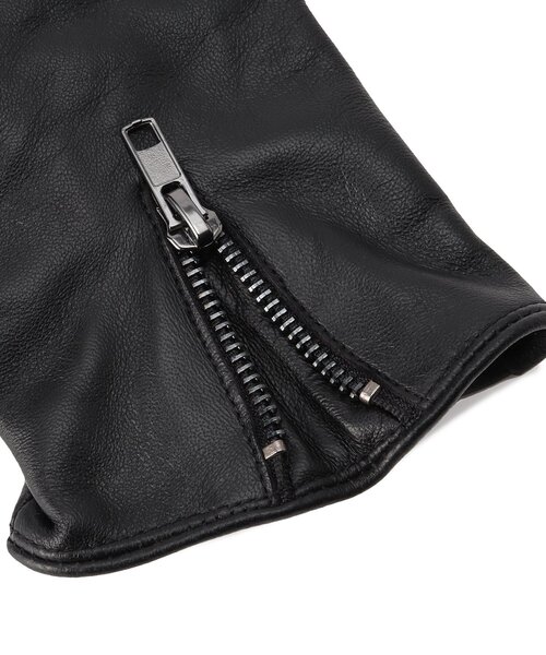 【スマホ対応】ZIPレザーグローブ