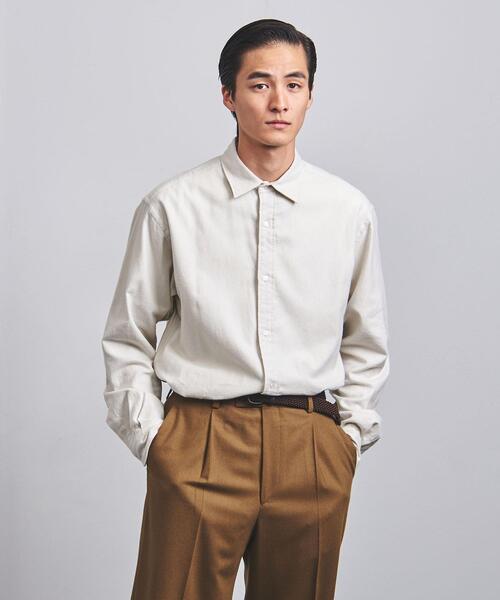 UNITED ARROWS(ユナイテッドアローズ)の「フランネル レギュラーカラーシャツ(シャツ/ブラウス・メンズ・ライトグレー/ネイビー/オフホワイト・M/L/XL/S)」の2枚目の写真