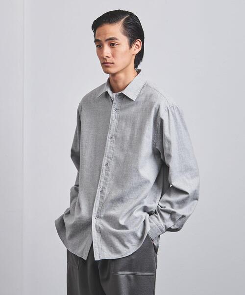 UNITED ARROWS(ユナイテッドアローズ)の「フランネル レギュラーカラーシャツ(シャツ/ブラウス・メンズ・ライトグレー/ネイビー/オフホワイト・M/L/XL/S)」の3枚目の写真