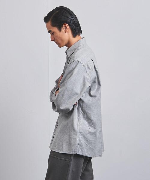 UNITED ARROWS(ユナイテッドアローズ)の「フランネル レギュラーカラーシャツ(シャツ/ブラウス・メンズ・ライトグレー/ネイビー/オフホワイト・M/L/XL/S)」の7枚目の写真