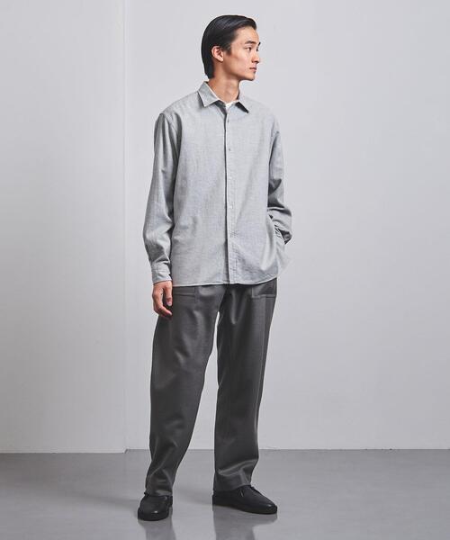 UNITED ARROWS(ユナイテッドアローズ)の「フランネル レギュラーカラーシャツ(シャツ/ブラウス・メンズ・ライトグレー/ネイビー/オフホワイト・M/L/XL/S)」の8枚目の写真