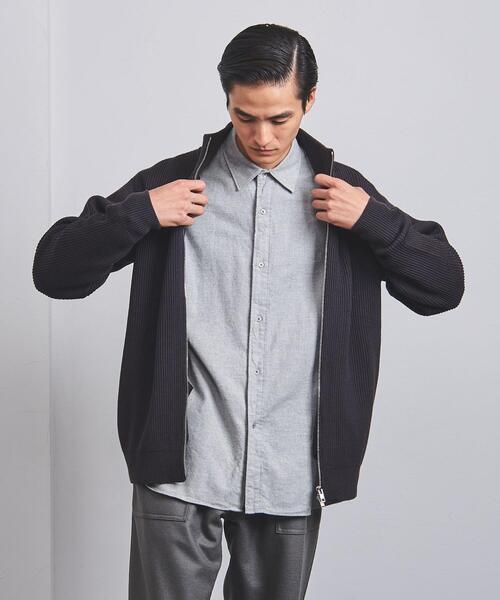 UNITED ARROWS(ユナイテッドアローズ)の「フランネル レギュラーカラーシャツ(シャツ/ブラウス・メンズ・ライトグレー/ネイビー/オフホワイト・M/L/XL/S)」の9枚目の写真