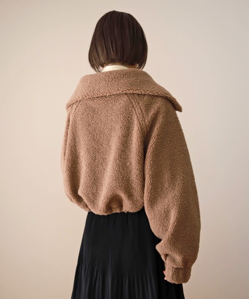 UNFIELD（アンフィールド）の「【UNFIELD】ボアショートブルゾン（ブルゾン・レディース・ブラウン/アイボリー・FREE）」の10枚目の写真