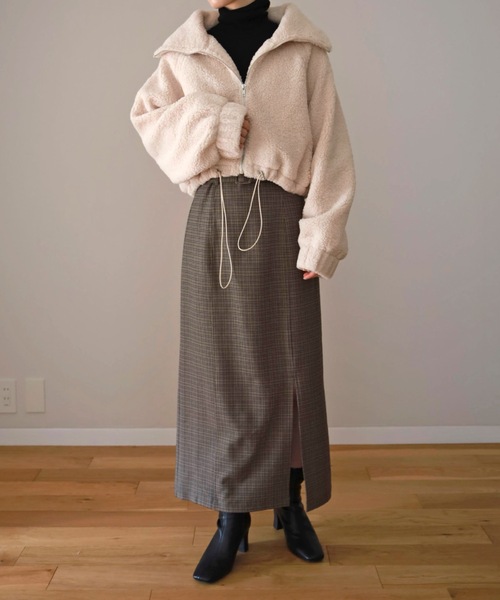 UNFIELD（アンフィールド）の「【UNFIELD】ボアショートブルゾン（ブルゾン・レディース・ブラウン/アイボリー・FREE）」の18枚目の写真