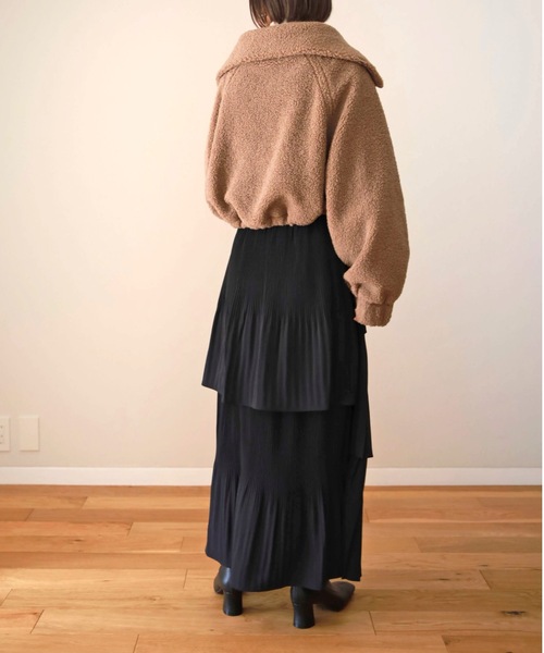 UNFIELD（アンフィールド）の「【UNFIELD】ボアショートブルゾン（ブルゾン・レディース・ブラウン/アイボリー・FREE）」の13枚目の写真