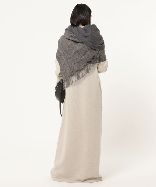 k*y様 オークション！☆THROWスロー☆ダブルフェイスグレンチェックストール k*y様 オークション！☆THROWスロー☆ダブルフェイスグレンチェック