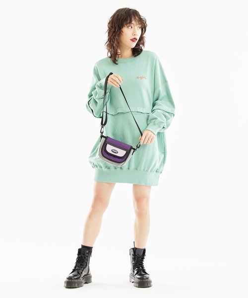 X-girl（エックスガール）の「FLAP POCKET MINI SHOULDER BAG