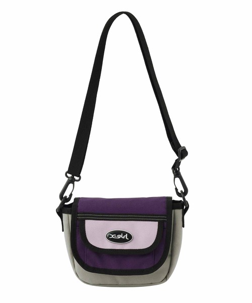 X-girl(エックスガール)の「FLAP POCKET MINI SHOULDER BAG(ショルダーバッグ・レディース・ブラック/マルチ・ONE SIZE)」の6枚目の写真