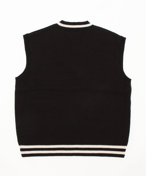 ＪＵＧＬＡＮＳ（ユグランス）の「SMILEY FACE　スマイルワッペンニットベスト（ベスト・メンズ・ブラック/ベージュ/グリーン・L/M）」の4枚目の写真