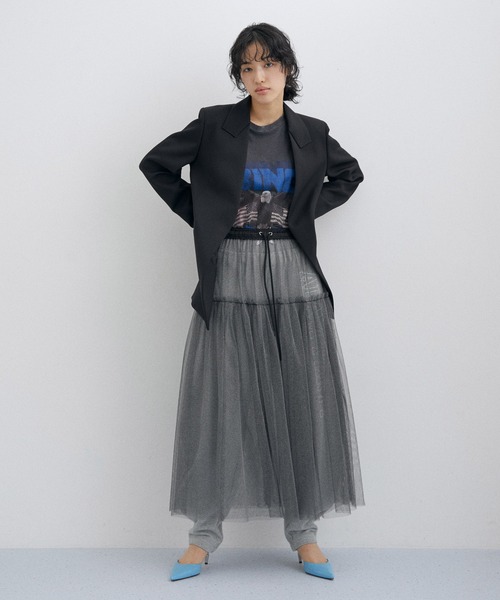 PROVOKE （プロヴォーク）の「【PROVOKE for ADAM ET ROPE'】innocent skirt（スカート・レディース・シルバー/ブラック・FREE）」の6枚目の写真